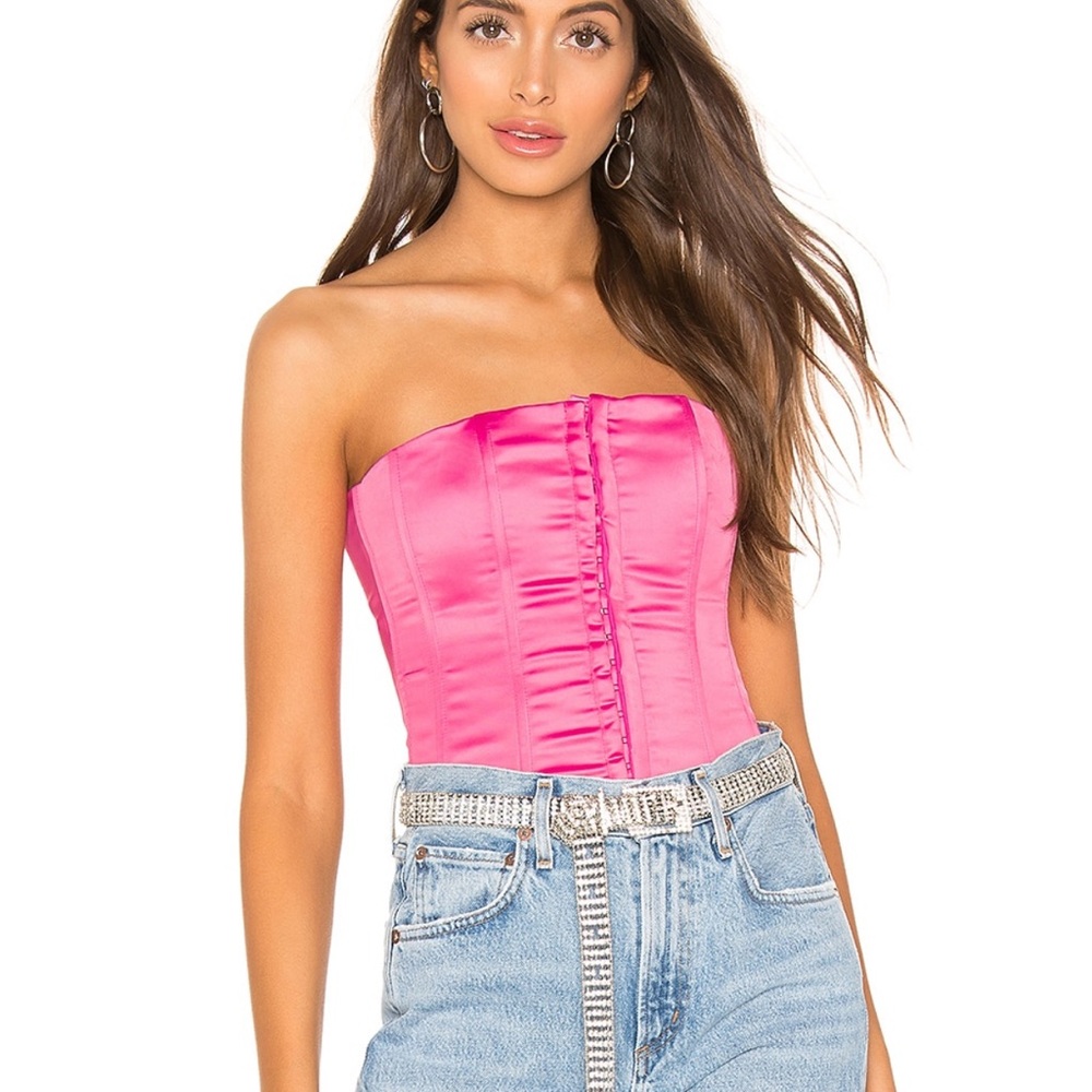 Danielle Guizo Pink Corset Top
